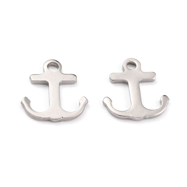 

PandaHall 304 Stainless Steel Pendants, Anchor, Stainless Steel Color, 18x16.5x1.4mm, Hole: 2.3mm 304 Stainless Steel Anchor & Helm