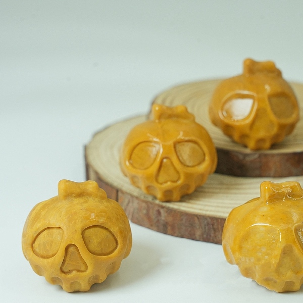 Natural Mookaite Carved Healing Skull Figurines