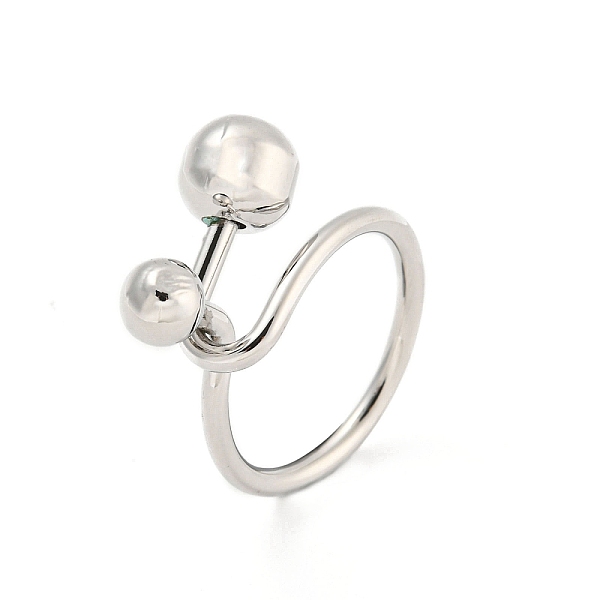 

PandaHall Round Brass Finger Rings, Long-Lasting Plated, Platinum, US Size 8 1/4(18.3mm) Brass Round