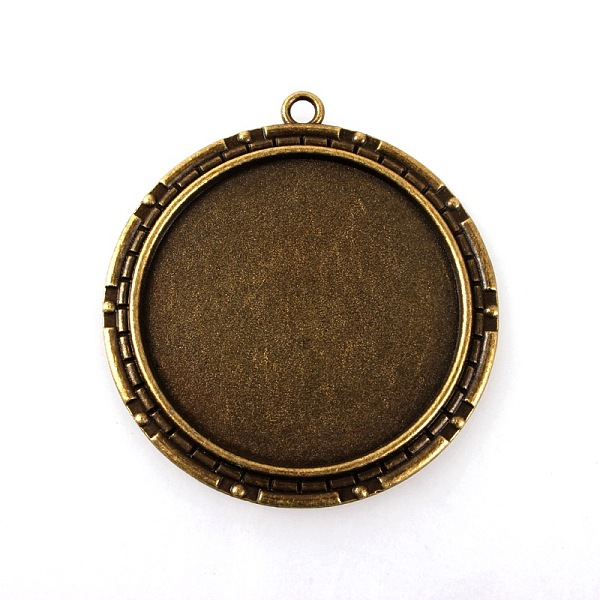 

PandaHall Vintage Tibetan Style Alloy Pendant Cabochon Settings, Cadmium Free & Nickel Free & Lead Free, Antique Bronze, Flat Round Tray...