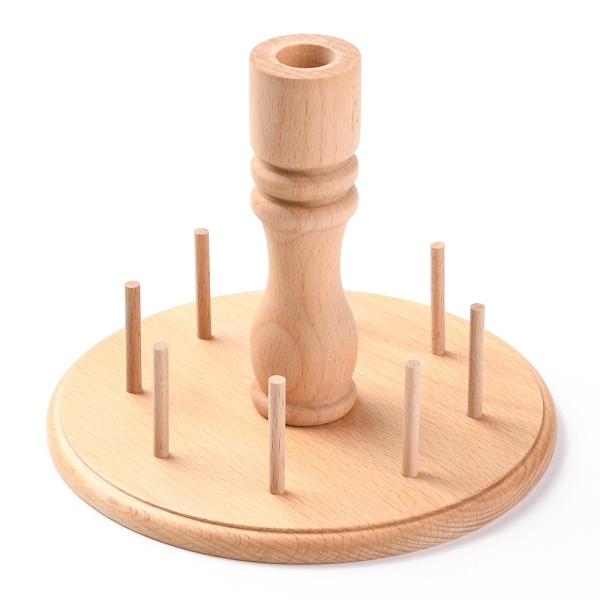 

PandaHall 8 Spool Beech Wood Thread Holder, for Embroidery, Quilting and Sewing Thread Storage, BurlyWood, 16x12.8cm Wood Orange