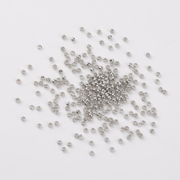 

PandaHall Brass Crimp Beads, Cadmium Free & Lead Free, Rondelle, Nickel Color, about 2mm in diameter, 1.2mm long, hole: 1.2mm Brass Rondelle