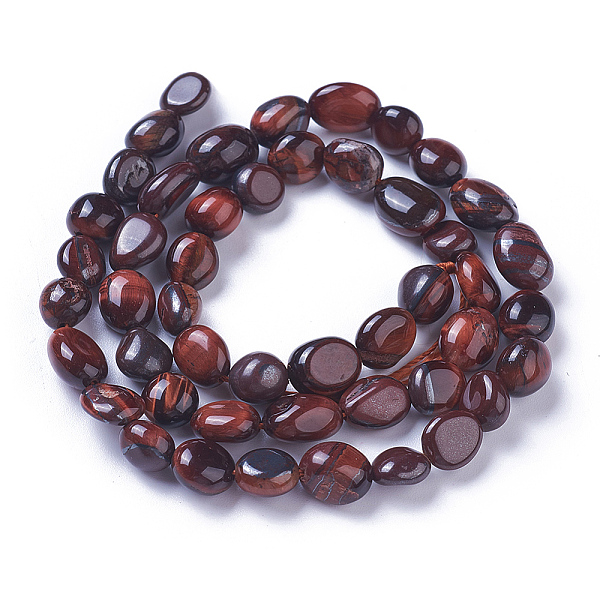 

PandaHall Natural Tiger Eye Beads Strands, Tumbled Stone, Nuggets, Coconut Brown, 6~11x5~8mm, Hole: 1mm, about 46~48pcs/strand, 15.7 inch...