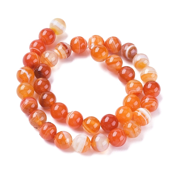 Natural Striped Agate/Banded Agate Beads Strands