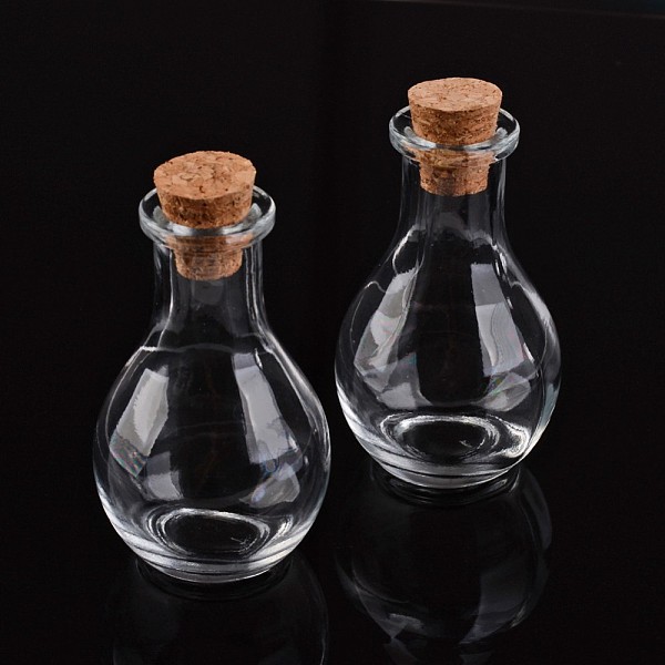 

PandaHall Glass Bottle for Bead Containers, with Cork Stopper, Wishing Bottle, Clear, 4.9x8.8cm, Bottleneck: 2.2cm in diameter, Hole: 15mm...