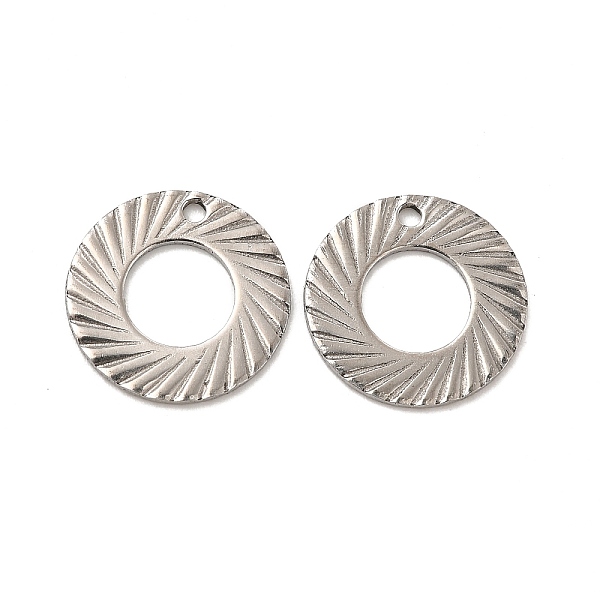 

PandaHall 201 Stainless Steel Pendants, Round Ring Charm, Stainless Steel Color, 13x0.5mm, Hole: 1.2mm 201 Stainless Steel Ring
