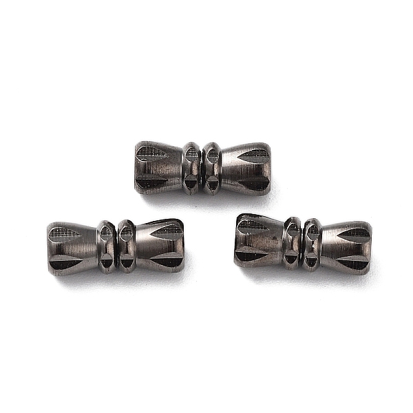 

PandaHall Brass Screw Clasps, Gunmetal, 12x5mm, Hole: 0.5mm Brass