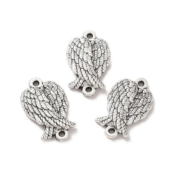 

PandaHall Tibetan Style Alloy Connector Charms, Angel Wings Links, Nickel, Antique Silver, 19x11.5x2mm, Hole: 1.2mm, about 384pcs/500g Alloy...
