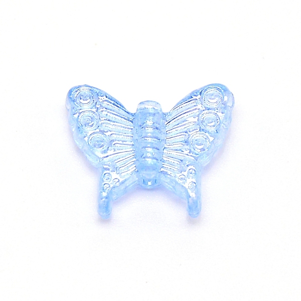

PandaHall Transparent Acrylic Beads, Butterfly, Light Sky Blue, 13x15.5x4.5mm, Hole: 1.5mm Acrylic Butterfly