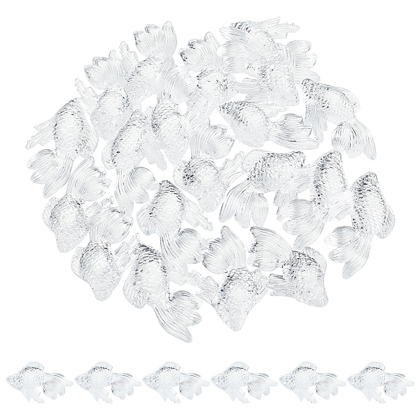 

PandaHall arricraft 40 Pcs Transparent Goldfish Acrylic Pendants, 1x1.7x0.4 Inch Clear 3D Animal Fish Shape Charms Embellishment for...