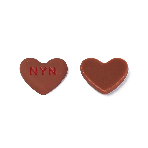 

PandaHall Acrylic Enamel Cabochons, Heart with Word NYN, Saddle Brown, 20x23x5mm Acrylic Heart