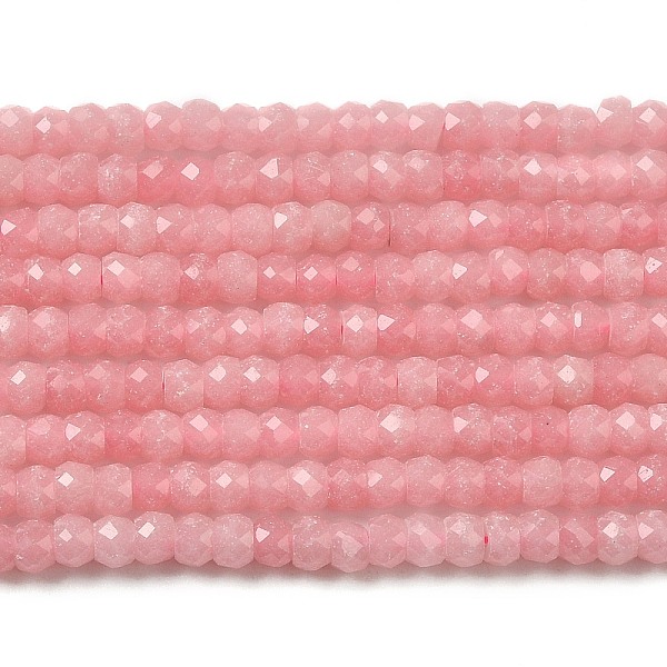 

PandaHall Synthetic Luminous Stone Beads Strands, Faceted, Barrel, Glow in the Dark, Salmon, 3x2mm, Hole: 0.6mm, about 156pcs/strand, 14.17..., Red