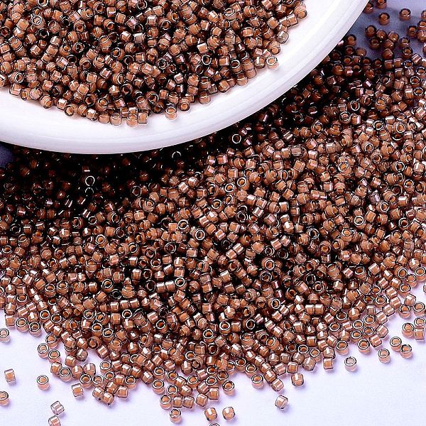 

PandaHall MIYUKI Delica Beads, Cylinder, Japanese Seed Beads, 11/0, (DB2044) Luminous Guava, 1.3x1.6mm, Hole: 0.8mm, about 10000pcs/bag..., Brown