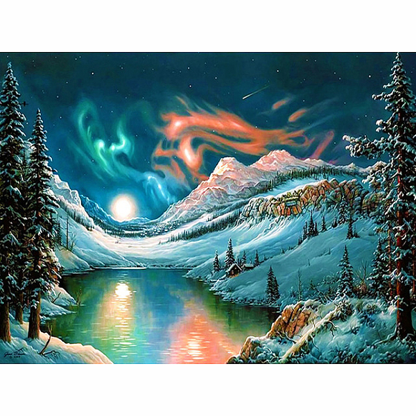 

PandaHall DIY Sky Scenery Diamond Painting Kits, including Resin Rhinestones, Diamond Sticky Pen, Tray Plate and Glue Clay, Colorful...