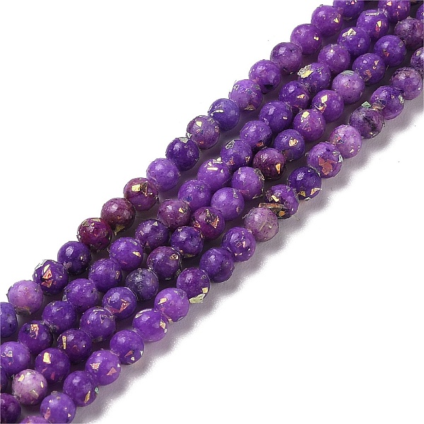 

PandaHall Assembled Natural Dolomite and Synthetic Opal Beads Strands, Dyed, Round, Dark Orchid, 4mm, Hole: 0.9mm, about 100pcs/strand...