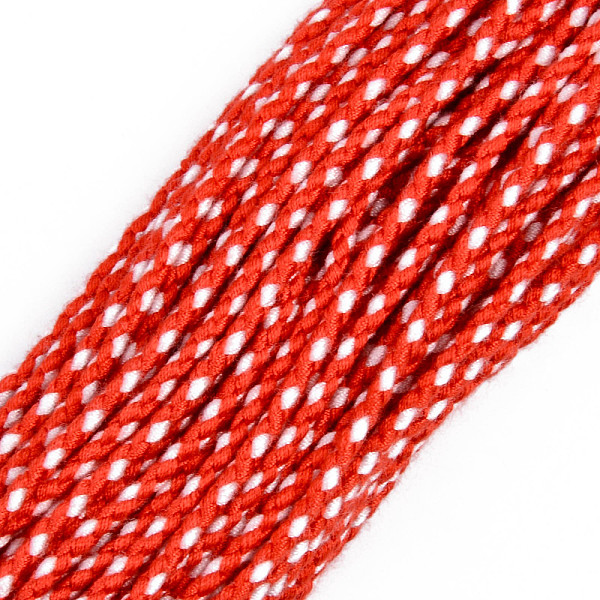 

PandaHall Polyester Braided Cords, Red, 2mm, about 100yard/bundle(91.44m/bundle) Polyester Red