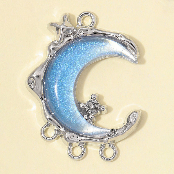 Maillons de lustre en alliage de zinc avec résine et strass en cristal