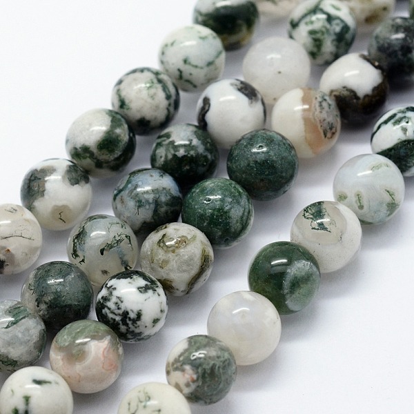 

PandaHall Natural Tree Agate Beads Strands, Round, 6mm, Hole: 1.2mm, about 63pcs/strand, 14.76 inch(37.5cm) Tree Agate Round