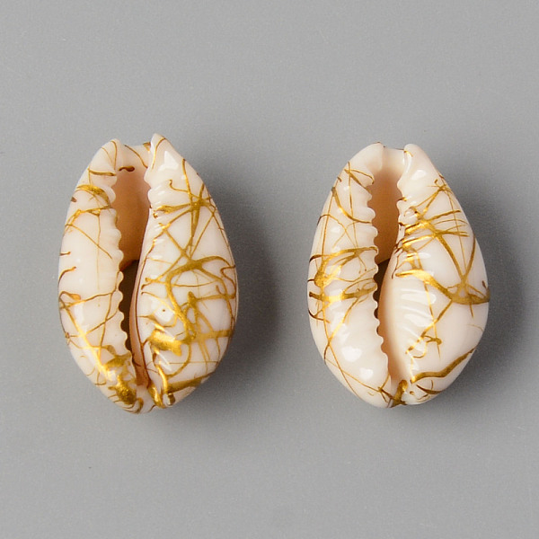 

PandaHall Natural Cowrie Shell Beads, No Hole/Undrilled, Dyed and Drawbench, Linen, 18~22x12~14x7~8mm Cowrie Shell Shell Shape Brown