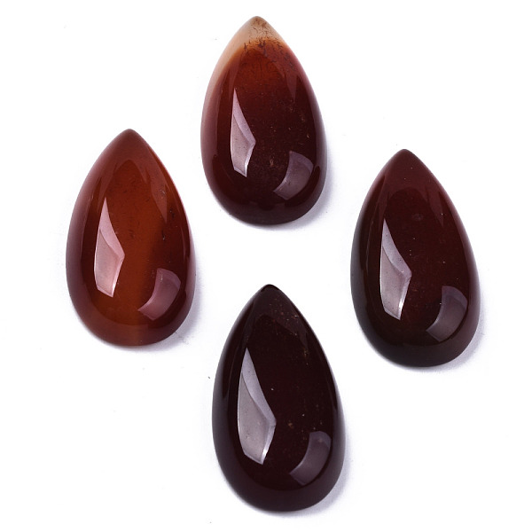

PandaHall Natural Carnelian/Red Agate Cabochons, Teardrop, 28~29x15~17x6~9mm Carnelian Teardrop