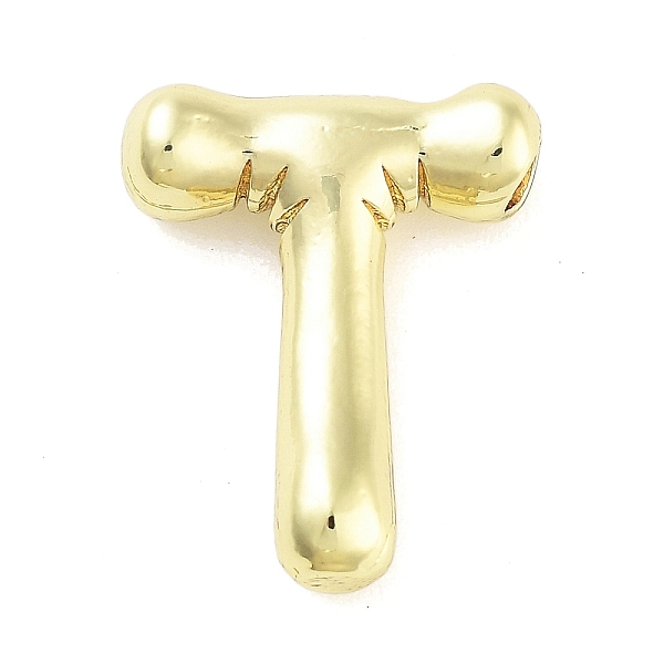 

PandaHall Rack Plating Brass Pendants, Long-Lasting Plated, Real 18K Gold Plated, Letter T, 21x17x5mm, hole: 3x2.5mm Brass Letter T