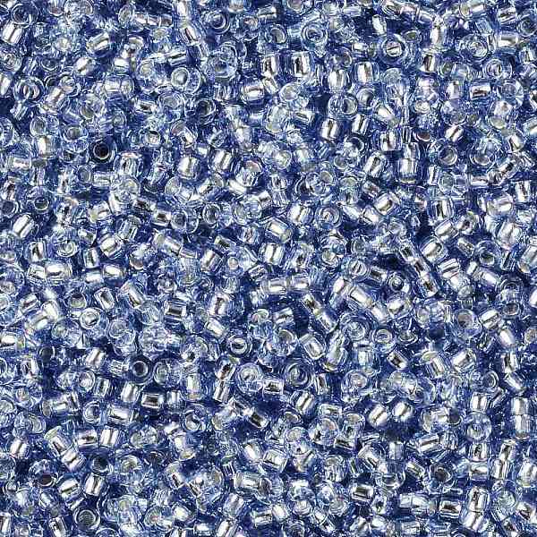 

PandaHall TOHO Round Seed Beads, Japanese Seed Beads, (33) Silver Lined Light Sapphire, 15/0, 1.5mm, Hole: 0.7mm, about 15000pcs/50g Glass..., Blue