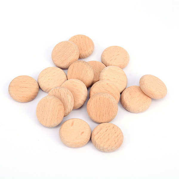 

PandaHall Beech Wooden Round Pieces, DIY Accessories, BurlyWood, 25x8mm Wood Orange