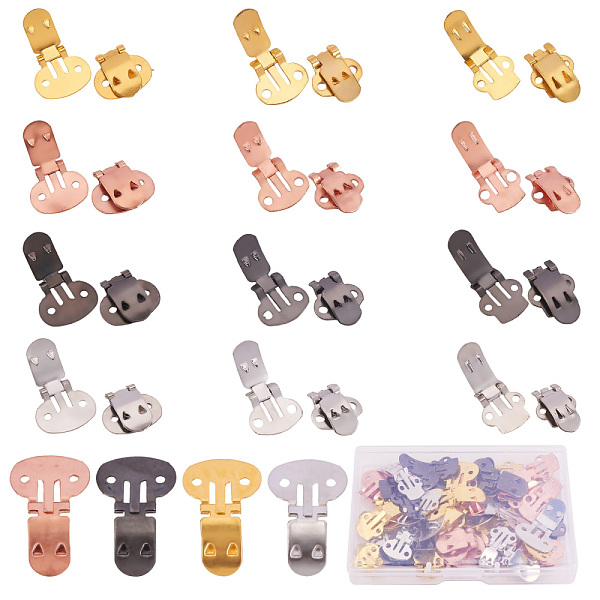 60 Pieces Iron Flat Blank Shoes Clips