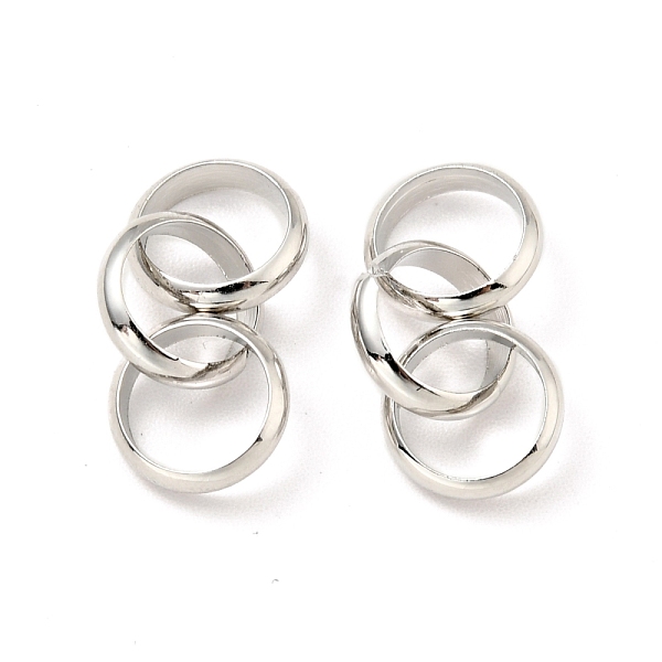 

PandaHall Brass Links Rings, Cadmium Free & Lead Free, Three Links Rings, Long-Lasting Plated, Platinum, 20mm, Inner Diameter: 6.3mm Brass...