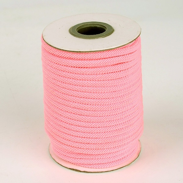 

PandaHall Round Polyester Cords, Pink, 4mm, about 21.87 yards(20m)/roll Polyester Pink