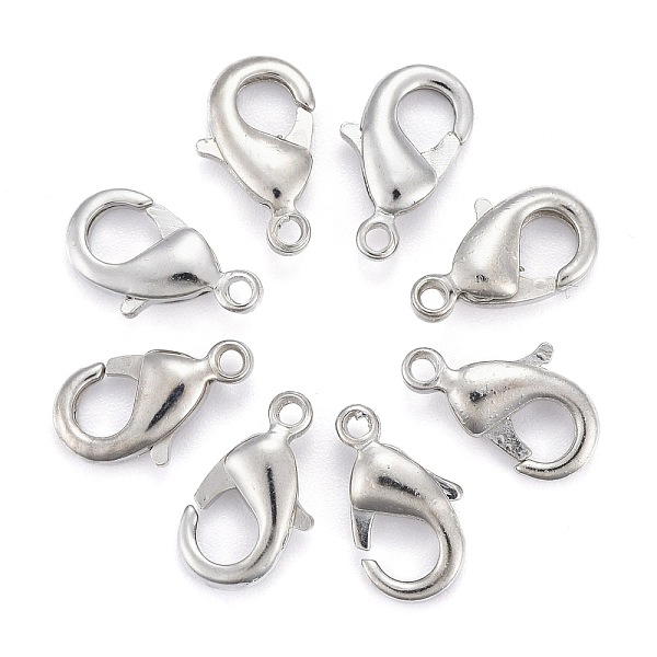 

PandaHall Brass Lobster Claw Clasps, Parrot Trigger Clasps, Cadmium Free & Nickel Free & Lead Free, Platinum, 12x7x3mm, Hole: 1mm Brass...