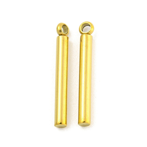 

PandaHall Ion Plating(IP) 304 Stainless Steel Pendants, Column Bar Charm, Real 18K Gold Plated, 17x2mm, Hole: 1.2mm 304 Stainless Steel...