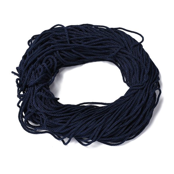 

PandaHall Polyester Cord, Twisted Cord, Prussian Blue, 5mm, about 97~100m/bundle Polyester
