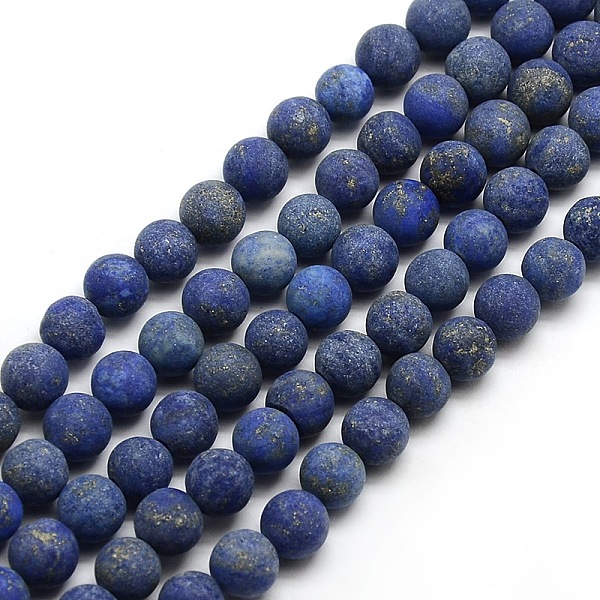 

PandaHall Natural Frosted Lapis Lazuli Round Bead Strands, Dyed & Heated, 4mm, Hole: 1mm, about 93~96pcs/strand, 14.9~15.6 inch Lapis Lazuli...