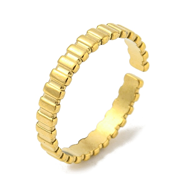 

PandaHall 304 Stainless Steel Open Cuff Ring, Rectangle, Golden, US Size 7 1/2(17.7mm) 304 Stainless Steel Rectangle
