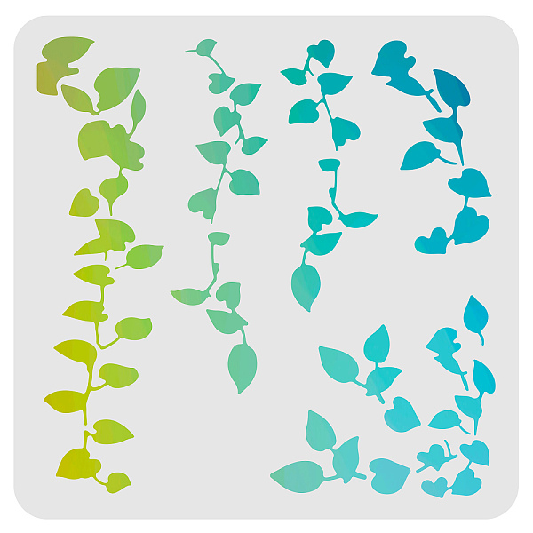 PandaHall Plastic Reusable Drawing Painting Stencils Templates, for Painting on Scrapbook Paper Wall Fabric Floor Furniture Wood, Square...