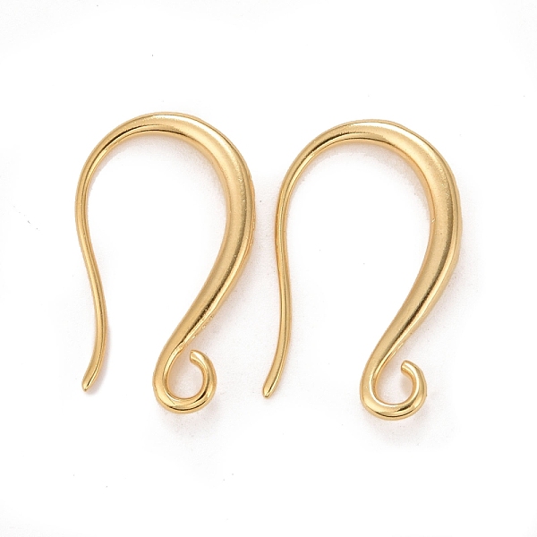 

PandaHall Rack Plating Eco-friendly Brass Earring Hooks, with Horizontal Loop, Lead Free & Cadmium Free, Real 24K Gold Plated, 19x2.5mm...