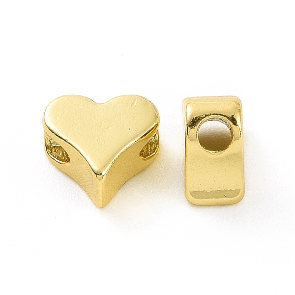 

PandaHall Rack Plating Brass Beads, Long-Lasting Plated, Cadmium Free & Lead Free, Heart, Real 18K Gold Plated, 5.5x5.5x3mm, Hole: 1.5mm...