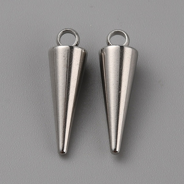 

PandaHall 303 Stainless Steel Charms, Spike/Cone Charm, Stainless Steel Color, 16x5mm, Hole: 2mm 303 Stainless Steel Cone