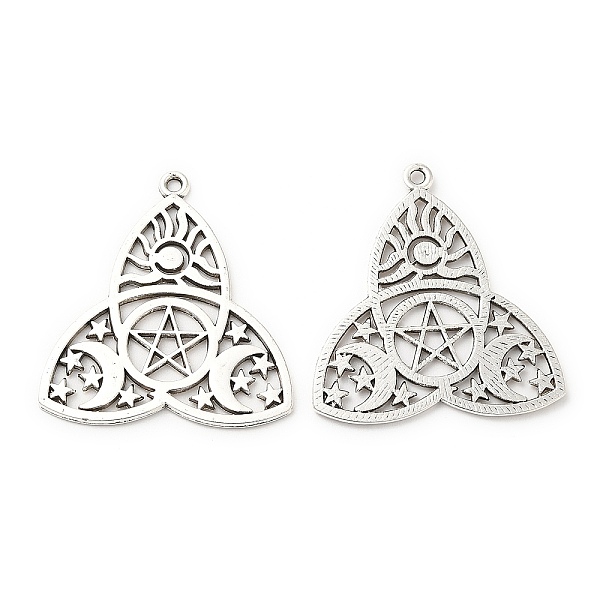 

PandaHall Tibetan Style Alloy Pendants, Triangle, Antique Silver, 35x32x1.3mm, Hole: 1.5mm Alloy Triangle