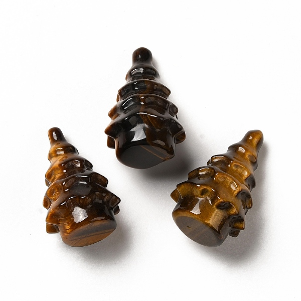 

PandaHall Natural Tiger Eye Display Decorations, Christmas Tree, 38.5x24.5mm Tiger Eye Tree