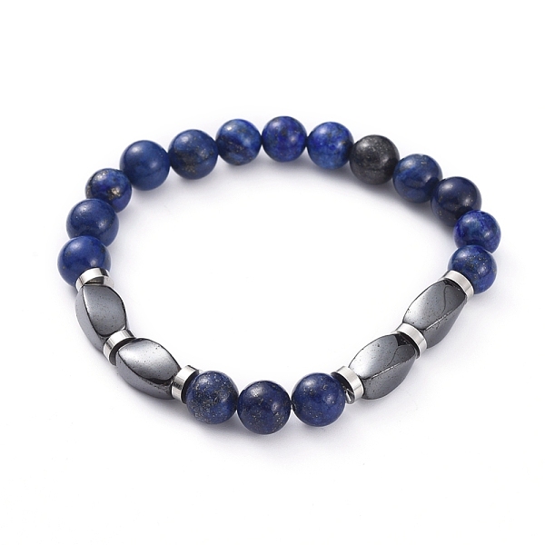 

PandaHall Natural Mixed Gemstone Beads Stretch Bracelets, with Non-Magnetic Synthetic Hematite Beads and Brass Spacer Beads, 2-1/8 inch...