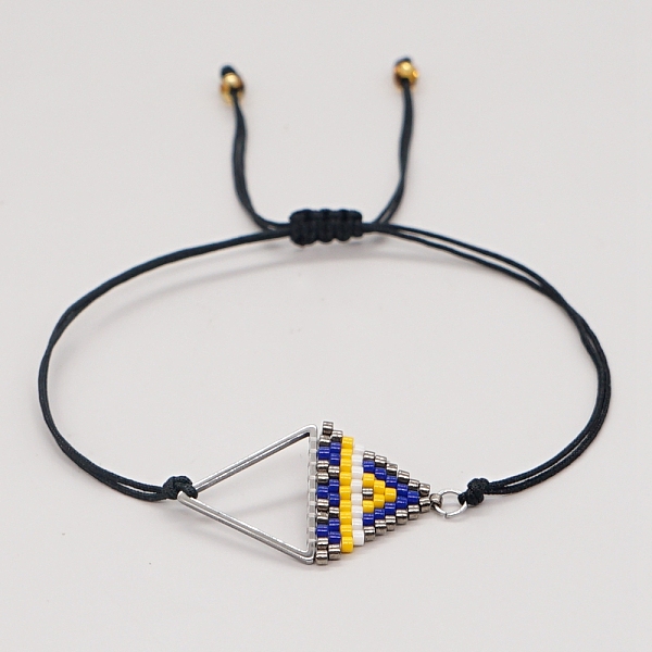 

PandaHall Rhombus Loom Pattern MIYUKI Seed Beads Bracelets for Women, Adjustable Nylon Cord Braided Bead Bracelets, Colorful, 11 inch(28cm)...