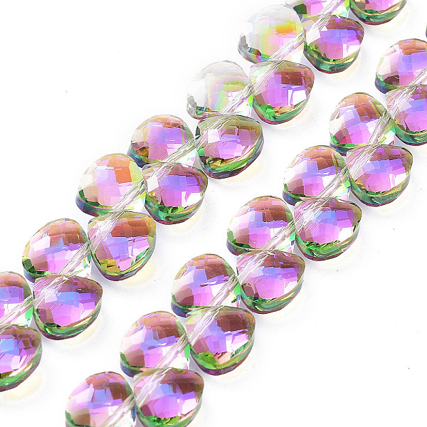 

PandaHall Electroplate Triangle Glass Beads Strands, Full Rainbow Plated, Faceted, Medium Orchid, 9x10x5mm, Hole: 1mm, about 100pcs/strand...