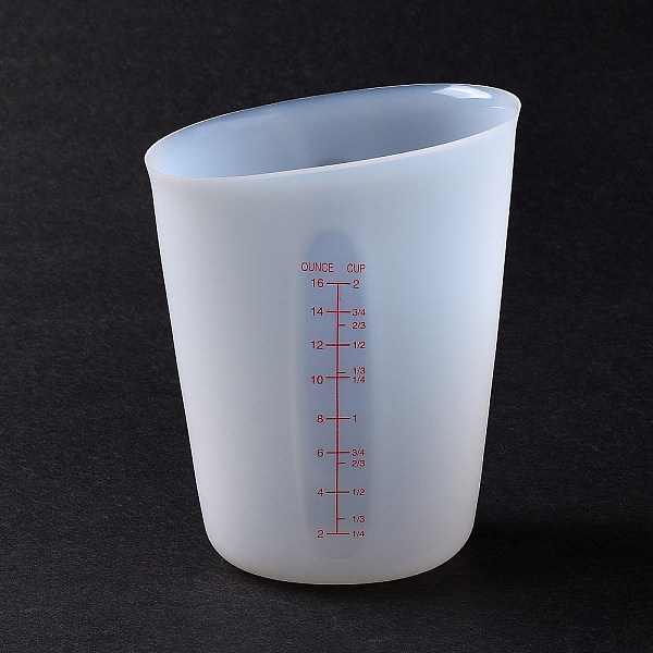 

PandaHall Silicone Measuring Cups, with Scale, Baking Tools, White, 76x112x145mm, Inner Diameter: 111x74mm, Capacity: 500ml(16.91fl. oz)...