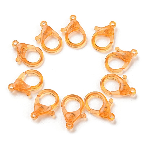 

PandaHall Transparent Plastic Lobster CLaw Clasps, Sandy Brown, 26x19x6mm, Hole: 2mm Plastic Others