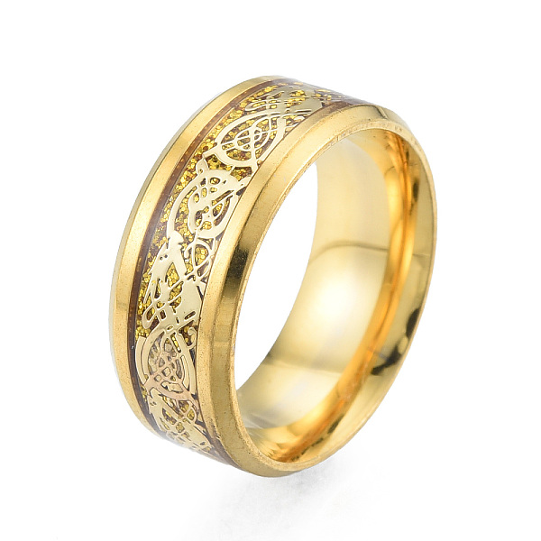 

PandaHall Bling 201 Stainless Steel Plain Band Ring for Women, Light Gold, Inner Diameter: 17mm 201 Stainless Steel