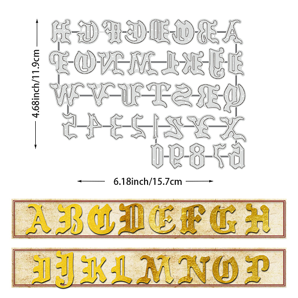 ゴシック文字番号炭素鋼切削ダイスステンシル