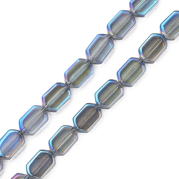 

PandaHall Electroplate Glass Beads Strands, AB Color, Oval, Medium Aquamarine, 9.5x6.5x3.5mm, Hole: 0.9mm, about 78Pcs/strand, 25.59 inch...