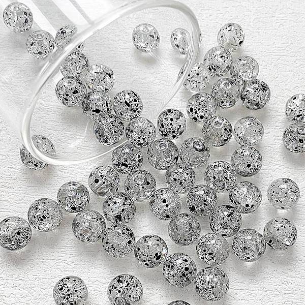 

PandaHall Handmade Transparent Lampwork Beads, Round, Black, 10mm, Hole: 1mm, 10pcs/set Lampwork Round Black